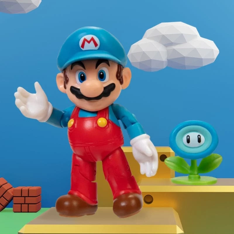 Outlet ⌛ Nintendo Official Super Mario Ice Mario With Ice Flower 10cm / 4" Figure ✔️ 1 Nintendo Official Super Mario Ice Mario With Ice Flower 10cm / 4" Figure