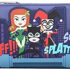 Villians LoungeFly Batman Women Villains Chibi AOP Mini Wallet