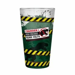 Official Jurassic Park Danger High Voltage Glass