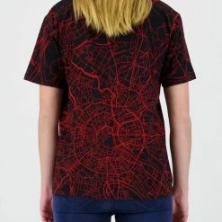 Official Marvel Black Widow City Map Women's T-Shirts Apparel