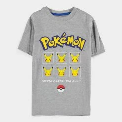 Official Pokemon Pikachu Expressions Kids Short Sleeved T-Shirts