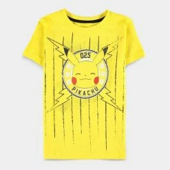 Official Pokemon Pikachu Face Kids Short Sleeved T-Shirts