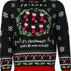Buy 🥰 Friends 🔔 Christmas Jumper Official Friends ‘Could I BE More Excited’ 🔔 Christmas Jumper / Ugly Sweater ⌛ 15 Friends Christmas Jumper Official Friends ‘Could I BE More Excited’ Christmas Jumper / Ugly Sweater