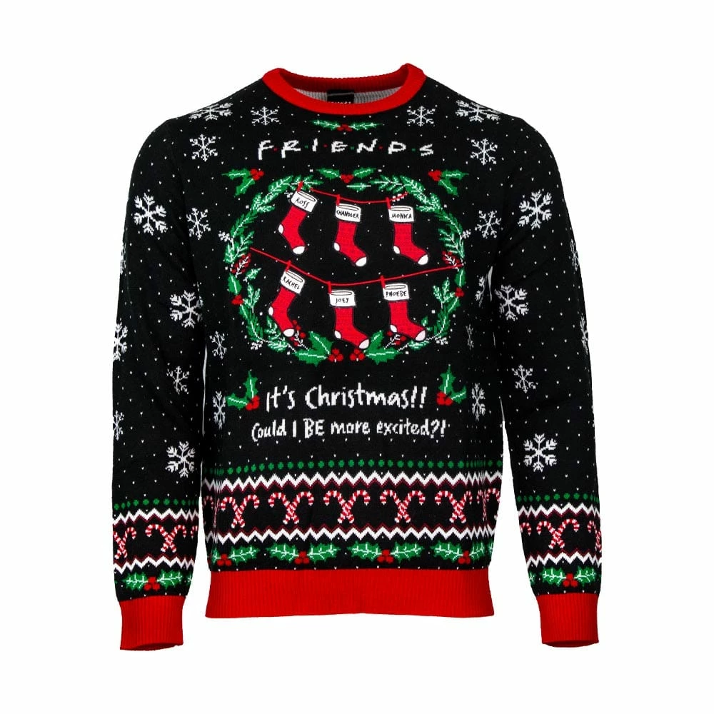 Buy 🥰 Friends 🔔 Christmas Jumper Official Friends ‘Could I BE More Excited’ 🔔 Christmas Jumper / Ugly Sweater ⌛ 1 Friends Christmas Jumper Official Friends ‘Could I BE More Excited’ Christmas Jumper / Ugly Sweater