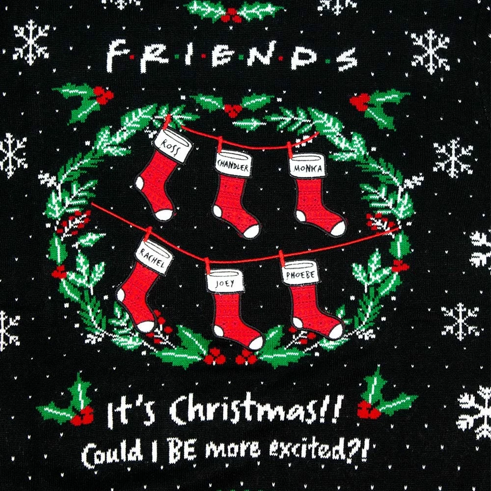 Buy 🥰 Friends 🔔 Christmas Jumper Official Friends ‘Could I BE More Excited’ 🔔 Christmas Jumper / Ugly Sweater ⌛ 5 Friends Christmas Jumper Official Friends ‘Could I BE More Excited’ Christmas Jumper / Ugly Sweater