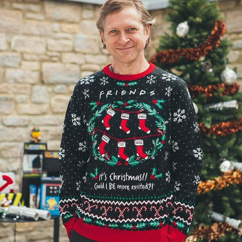 Buy 🥰 Friends 🔔 Christmas Jumper Official Friends ‘Could I BE More Excited’ 🔔 Christmas Jumper / Ugly Sweater ⌛ 2 Friends Christmas Jumper Official Friends ‘Could I BE More Excited’ Christmas Jumper / Ugly Sweater