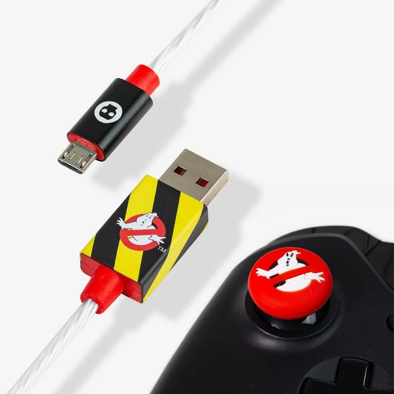 Wholesale π Gaming Accessories Official Ghostbusters LED Micro USB Cable & Thumb Grips (PS4 And Xbox One) π 1 Gaming Accessories Official Ghostbusters LED Micro USB Cable & Thumb Grips (PS4 And Xbox One)