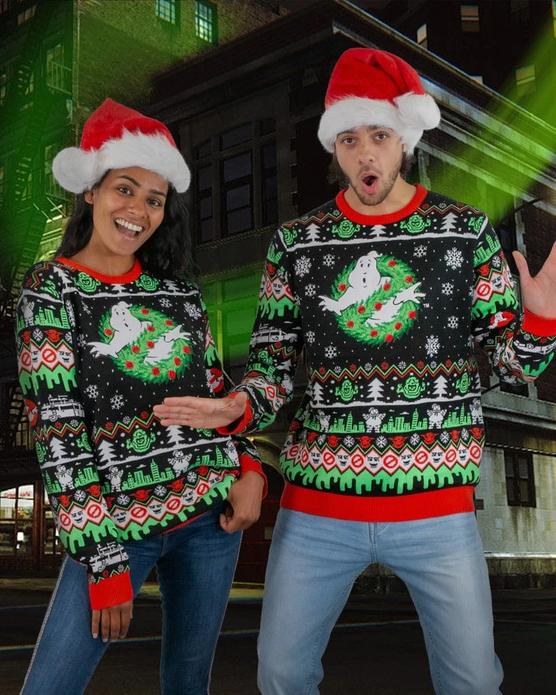 Outlet π Official Ghostbusters π Christmas Jumper / Ugly Sweater π₯° 2 Official Ghostbusters Christmas Jumper / Ugly Sweater