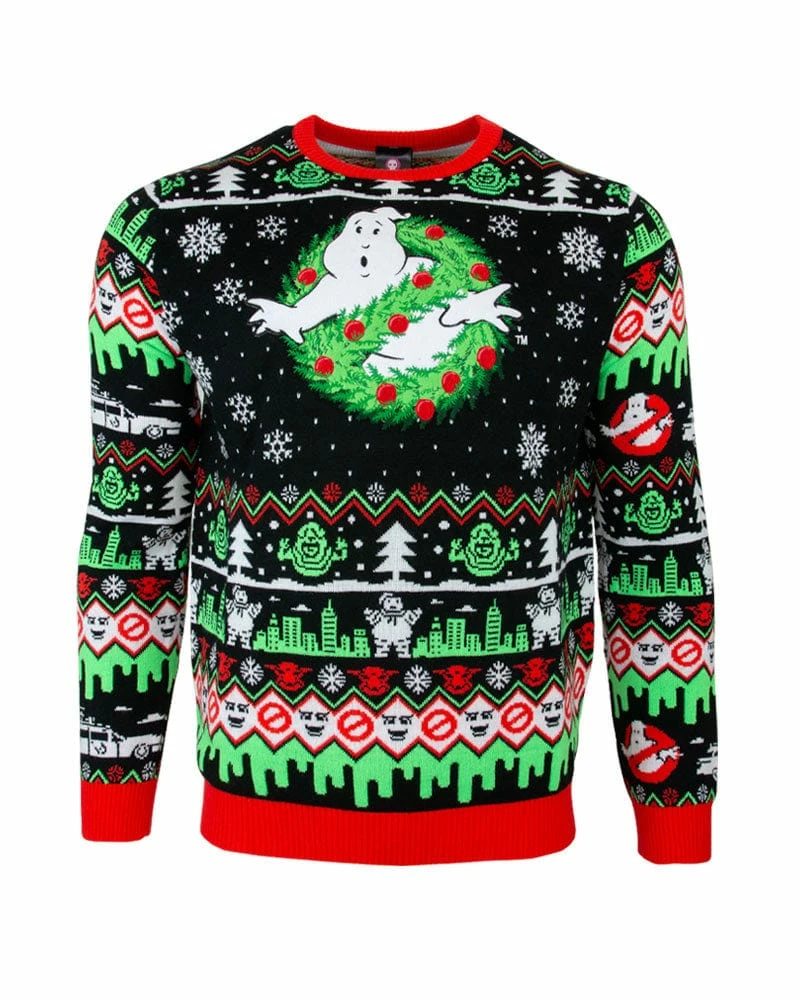 Outlet π Official Ghostbusters π Christmas Jumper / Ugly Sweater π₯° 1 Official Ghostbusters Christmas Jumper / Ugly Sweater