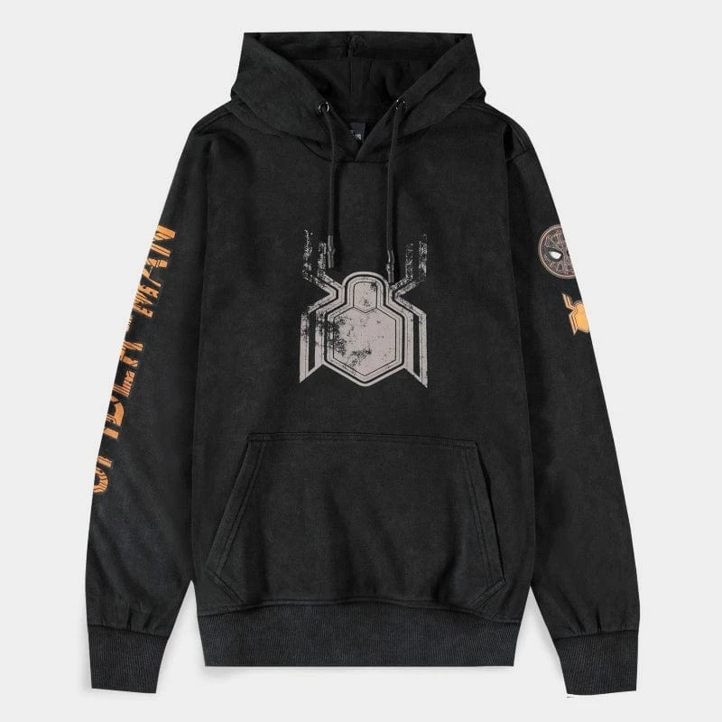 Top 10 ⌛ Official Marvel Spider-Man Unisex Acid Washed Hoodies 🥰 1 Official Marvel Spider-Man Unisex Acid Washed Hoodies