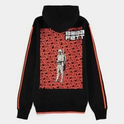 Official Star Wars Boba Fett Stripe Unisex Zipper Hoodies Apparel