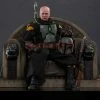 The Mandalorian Official Hot Toys Star Wars Boba Fett (Repaint Armour) And Throne 1:6 Scale Figure