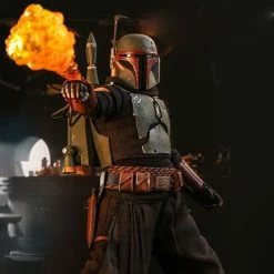 The Mandalorian Official Hot Toys Star Wars Boba Fett (Repaint Armour) And Throne 1:6 Scale Figure