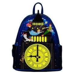 LoungeFly Disney Peter Pan Glow Clock Mini Backpack Bags