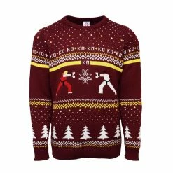 Street Fighter Christmas Jumper Official Street Fighter Ken Vs. Ryu Christmas Jumper / Ugly Sweater