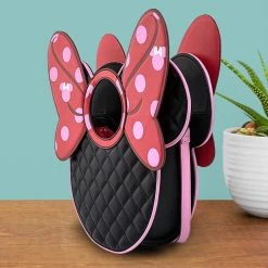 Loungefly Disney Minnie Mouse Quilted Bow Head Crossbody Bag