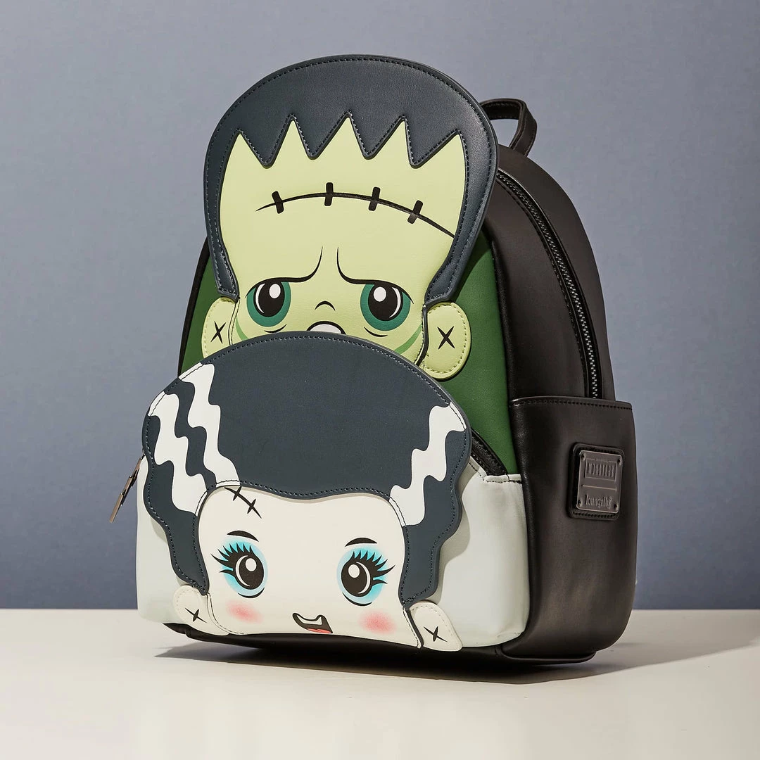 Flash Sale π Horror Bags LoungeFly Universal Monsters Frankie And Bride Cosplay Mini π Backpack π 2 Horror Bags LoungeFly Universal Monsters Frankie And Bride Cosplay Mini Backpack