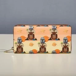 LoungeFly Star Wars Mandalorian Bantha Ride Aop Zip Around Wallet