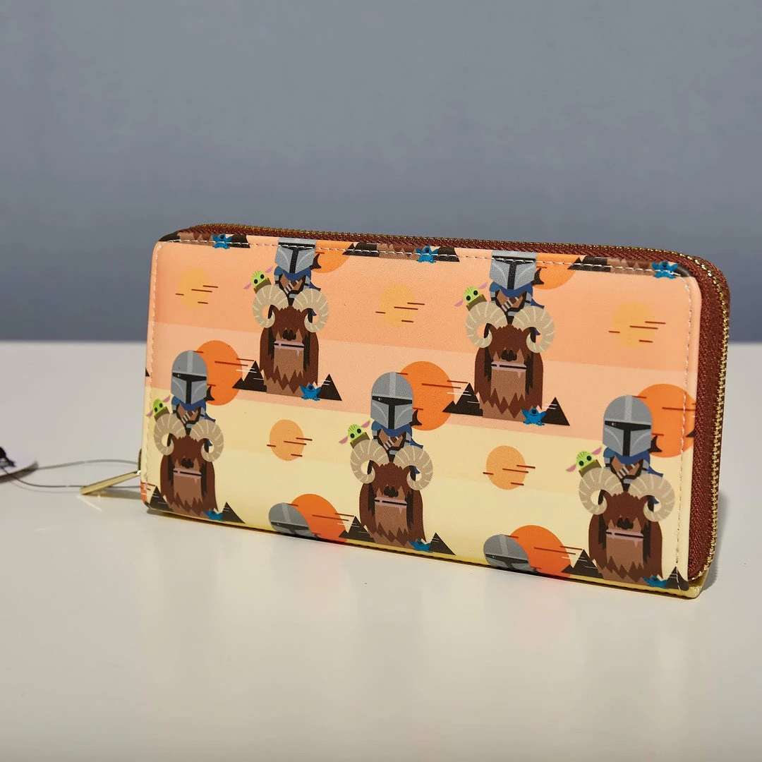 Outlet π LoungeFly Star Wars Mandalorian Bantha Ride Aop Zip Around Wallet βοΈ 3 LoungeFly Star Wars Mandalorian Bantha Ride Aop Zip Around Wallet