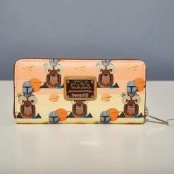 LoungeFly Star Wars Mandalorian Bantha Ride Aop Zip Around Wallet