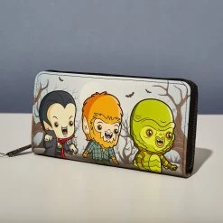 New π LoungeFly Universal Monsters Chibi Line Zip Around Wallet π 9 LoungeFly Universal Monsters Chibi Line Zip Around Wallet
