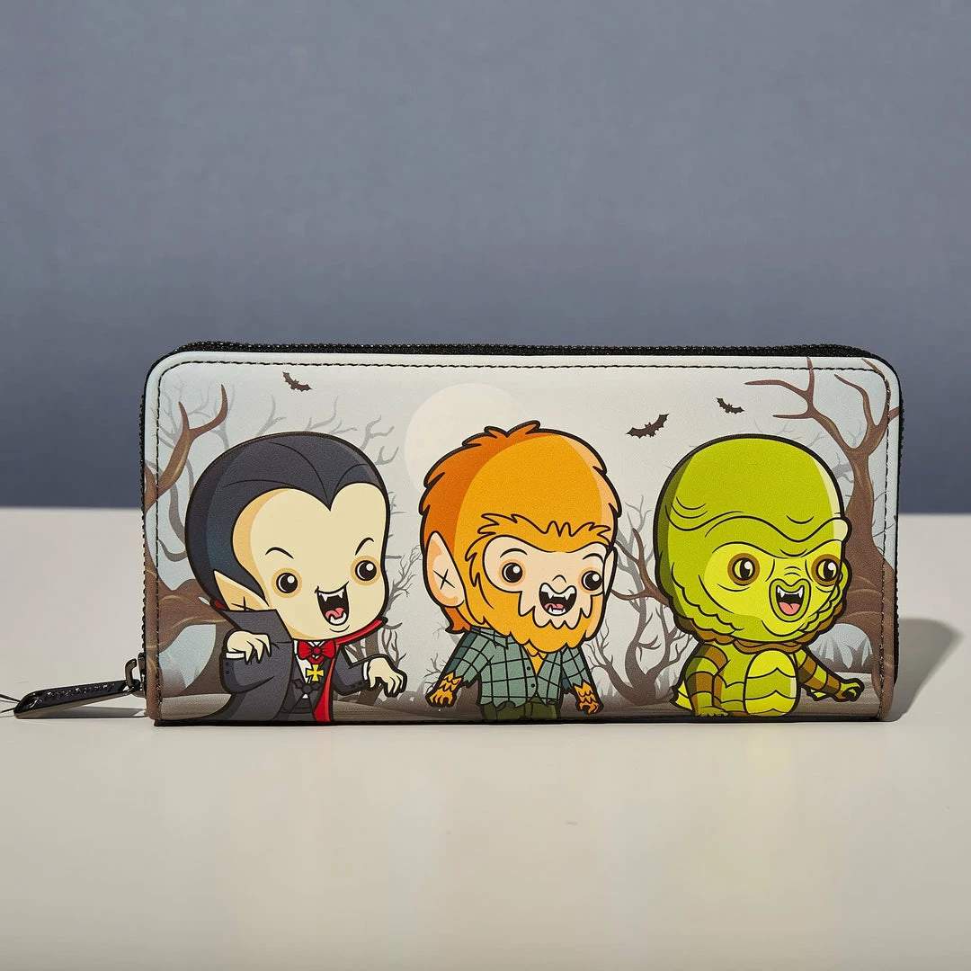 New π LoungeFly Universal Monsters Chibi Line Zip Around Wallet π 1 LoungeFly Universal Monsters Chibi Line Zip Around Wallet