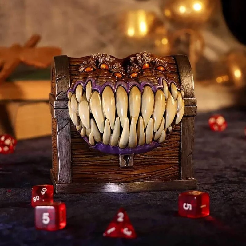 Flash Sale π Official Dungeons & Dragons Mimic Dice Box 11.3cm Homeware π 1 Official Dungeons & Dragons Mimic Dice Box 11.3cm Homeware