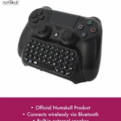 Numskull PlayStation 4 PS4 Bluetooth Wireless Mini Keyboard / Chatpad