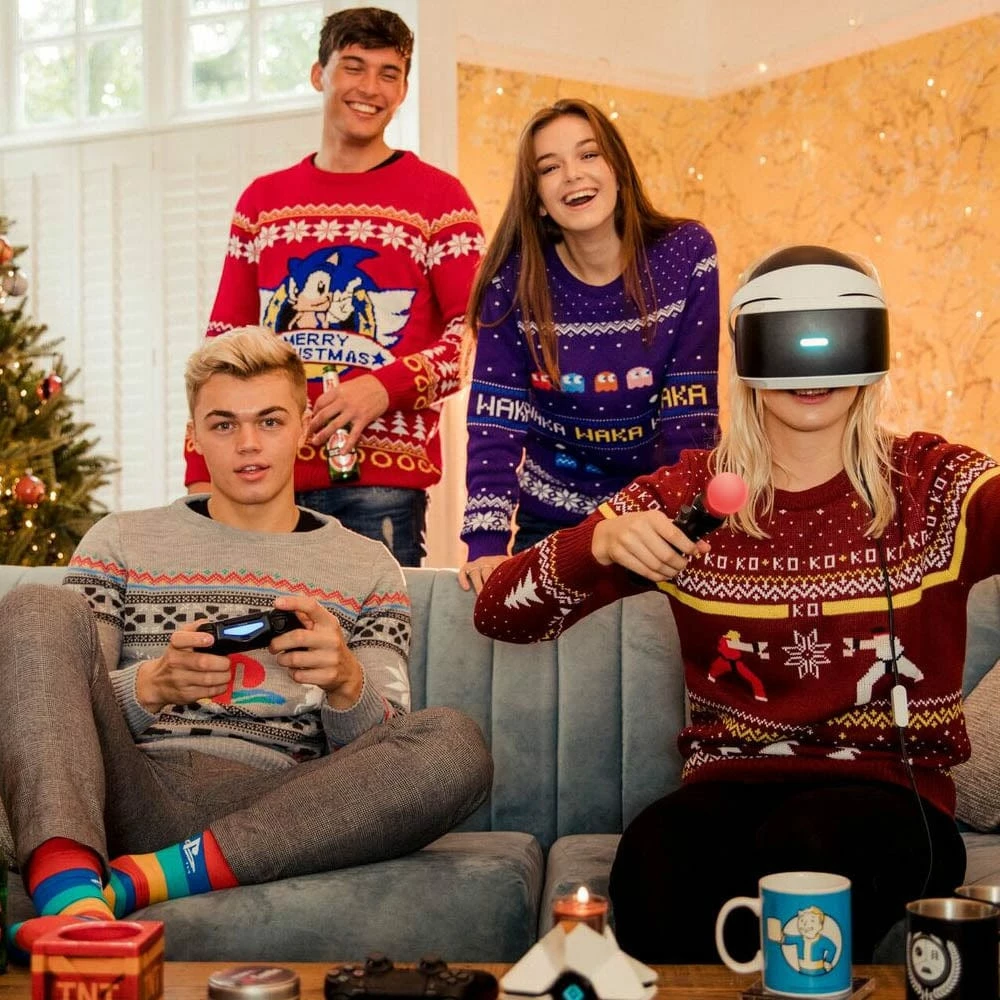 Outlet π Official Pac-Man π Christmas Jumper / Ugly Sweater π 2 Official Pac-Man Christmas Jumper / Ugly Sweater