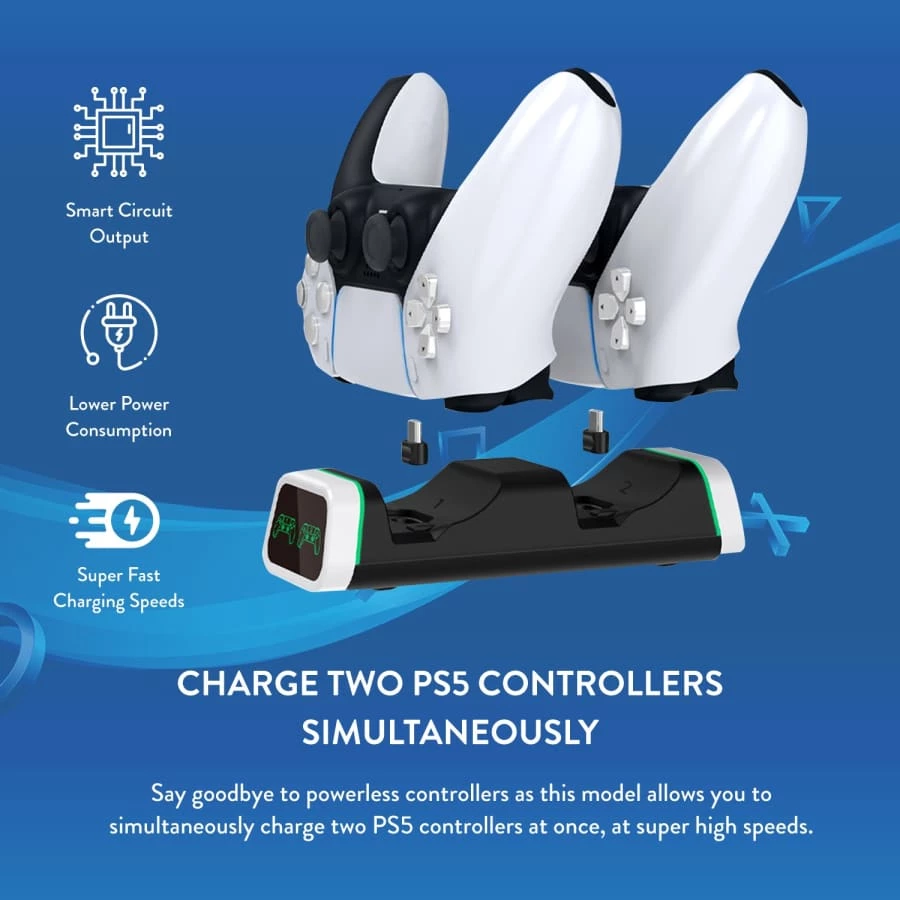 Brand new π Gaming Accessories Numskull PlayStation 5 / PS5 Fast Charge Twin Charging Dock π 4 Gaming Accessories Numskull PlayStation 5 / PS5 Fast Charge Twin Charging Dock