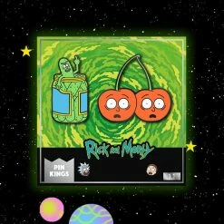 Pin Kings Rick And Morty Enamel Pin Badge Set 1.1 – Pickle Rick & Cherry Morty Accessories