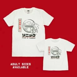 Official Modern Sonic The Hedgehog Japanese Style Kids White T-Shirts (Unisex) Apparel