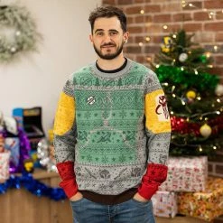 Star Wars Official Boba Fett Difuzed Christmas Jumper / Ugly Sweater