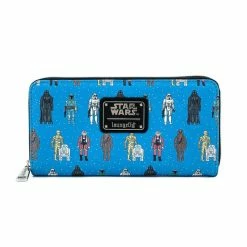 Official Loungefly Star Wars Action Figures AOP Zip Around Wallet