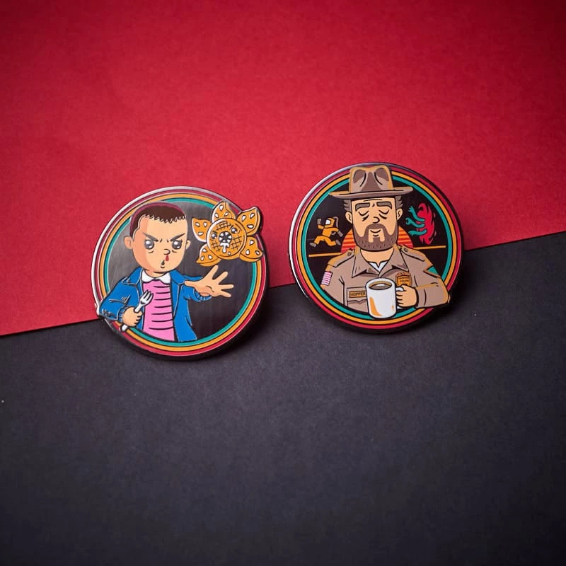 Best Pirce β€οΈ Pin Kings Stranger Things Enamel Pin Badge Set 1.1 β Eleven And Jim Accessories π 2 Pin Kings Stranger Things Enamel Pin Badge Set 1.1 β Eleven And Jim Accessories