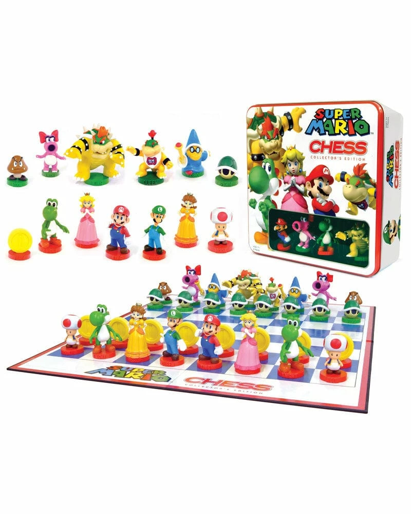 Cheap π― Official Nintendo Super Mario Tin Chess Set π 1 Official Nintendo Super Mario Tin Chess Set