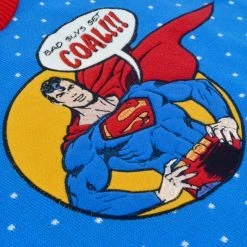 DC Christmas Jumper Official Superman 'Bad Guys Get Coal' Christmas Jumper / Ugly Sweater