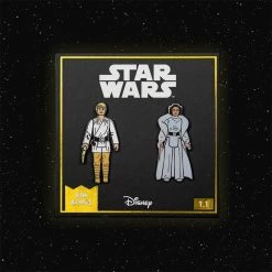 Accessories Pin Kings Star Wars Enamel Pin Badge Set 1.1 - Luke Skywalker And Princess Leia