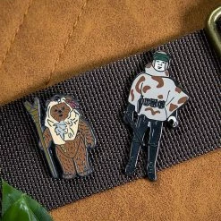 Pin Kings Star Wars Enamel Pin Badge Set 1.41 – Paploo And Luke Skywalker (in Battle Poncho)