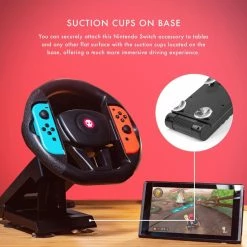 Gaming Accessories Numskull Nintendo Switch Joy Con Steering Wheel Table Attachment