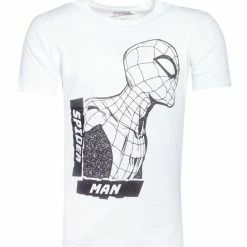 Apparel Official Spider-Man Side View Spidey White Unisex T-Shirts
