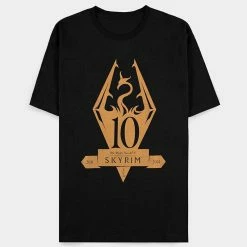 Official Skyrim Metallic Logo Unisex Short Sleeved T-Shirts Apparel