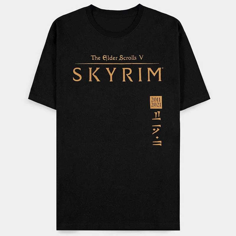 Wholesale ✔️ Official Skyrim Metallic Unisex Short Sleeved T-Shirts 🥰 1 Official Skyrim Metallic Unisex Short Sleeved T-Shirts