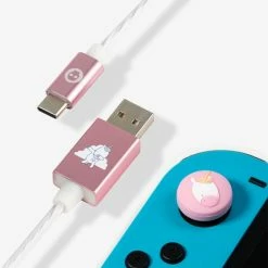 Gaming Accessories Numskull Unicorn LED USB C Cable & Thumb Grips (Nintendo Switch)